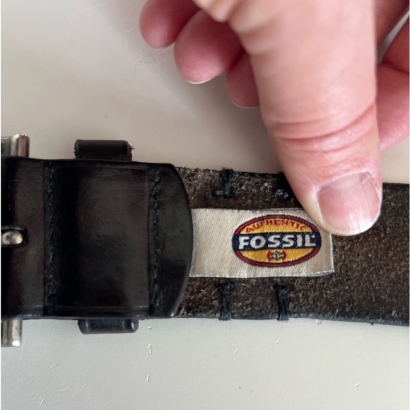 Fossil‎ Brown Leather Belt Men's Size 40 - Picture 10 of 10